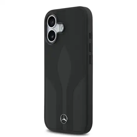 Mercedes Leather The Move MagSafe Zadný Kryt pre iPhone 17 čierny