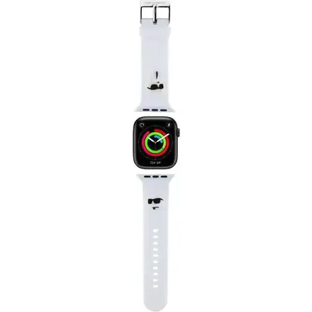 Karl Lagerfeld Karl and Choupette Head NFT Remienok pre Apple Watch 42/44/45/46/49 biely