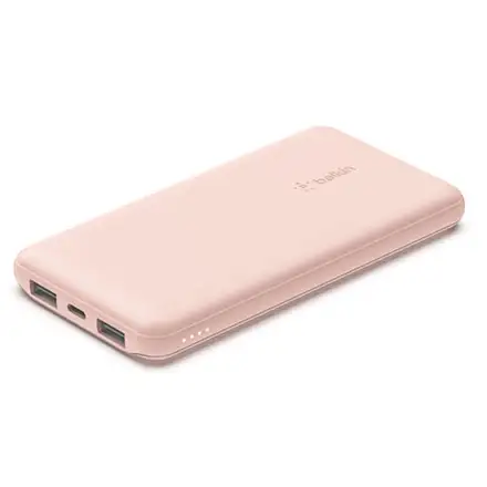 Belkin Boost Charge 3-Port Powerbank 10K + USB-A to USB-C kábel - Rose Gold