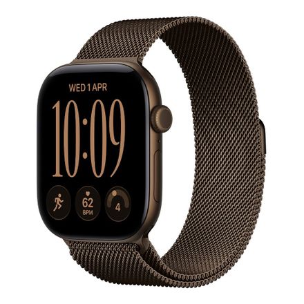 Apple Watch Series 12 GPS + Cellular 46mm Dark Bronze Aluminium Case with Dark Bronze Milanese Loop - M/L