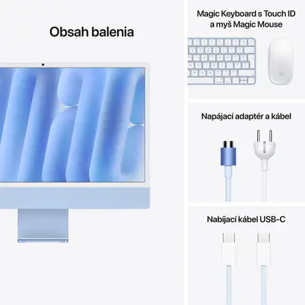 iMac 24" 4.5K Apple M4 10C CPU 10C GPU 16GB 256GB Modrý SK