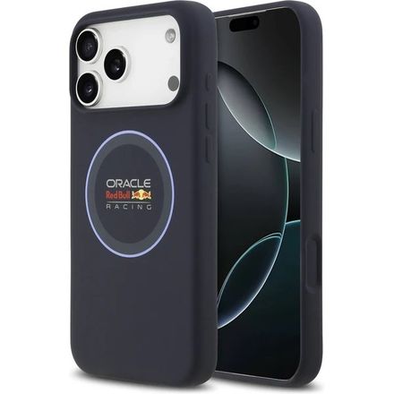 Red Bull Silicone Blue Ring MagSafe Zadný Kryt pre iPhone 17 Pro Max modrý