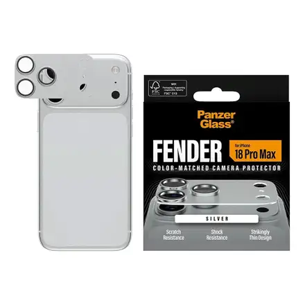 PanzerGlass Fender Camera Protection pre iPhone 18 Pro Max - Silver