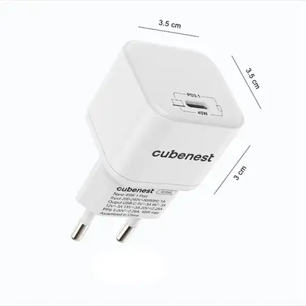 Cubenest PD Nano Adapter 45W - biela