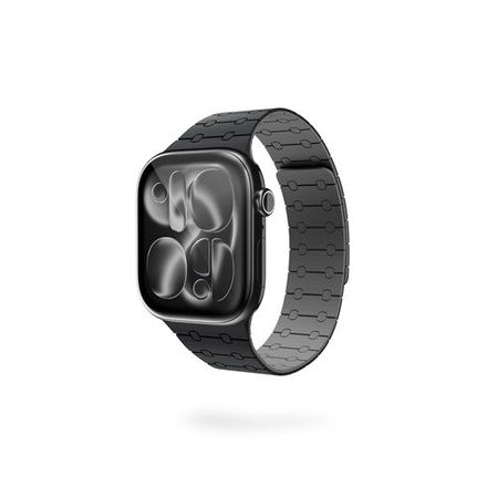 Epico Magnetic+ Silikonový remienok pre Apple Watch SE (40mm)/Series 1-9 (38/40/41mm) 10-11 (42mm) - čierna