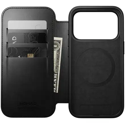 Nomad puzdro Modern Leather Folio Magsafe Horween pre iPhone 17 Pro - Black