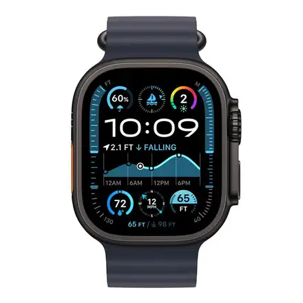 Apple Watch 49mm Navy Ocean Band Extension - Black Titanium Finish