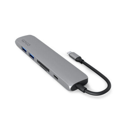 iStores by Epico 6in1 Aluminium Hub 8K with USB-C connector - space gray