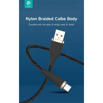Devia kábel USB-A to USB-C Star Series Cable 1.2m - Black