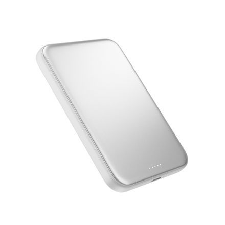 Epico UltraPack Qi2 25W Slim 5000mAh hliníková Mag+ bezdrôtová powerbanka EM55 - strieborná