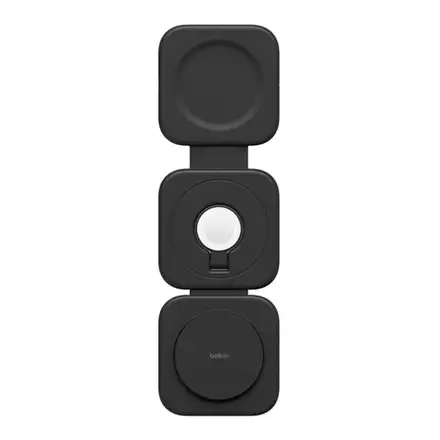 Belkin Boost Charge Pro 3-in-1 Magnetic Wireless Charging Travel Pad with Qi2 15W - Black