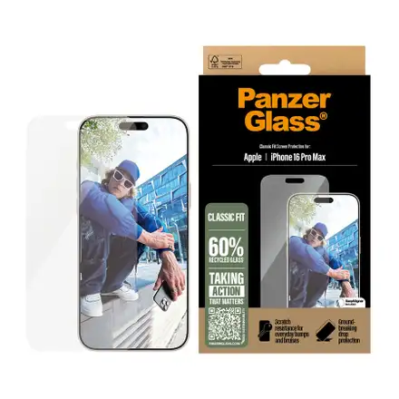 PanzerGlass ochranné sklo UWF Classic Fit pre iPhone 16 Pro Max - Clear