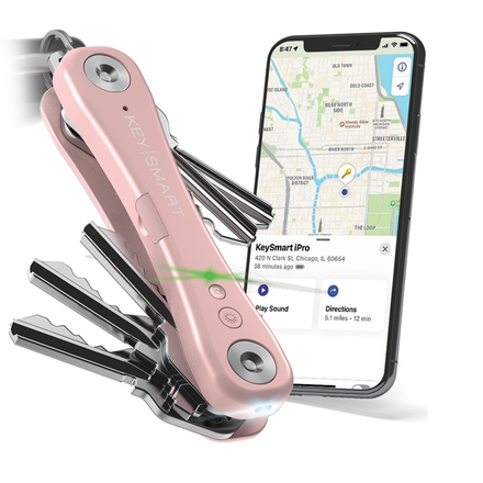 KeySmart iPro s Apple Find My - organizér kľúčov - ružový