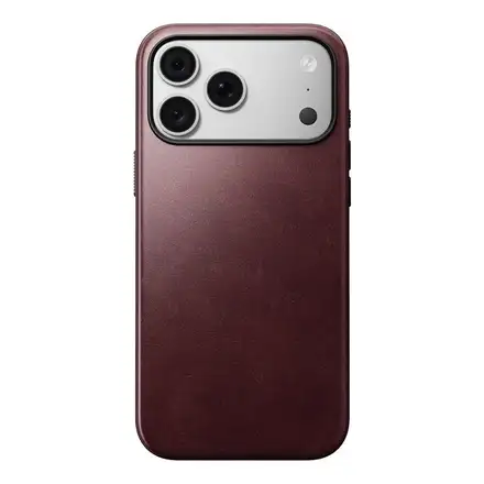 Nomad kryt Modern Leather Case Magsafe Horween pro iPhone 18 Pro Max - Burgundy