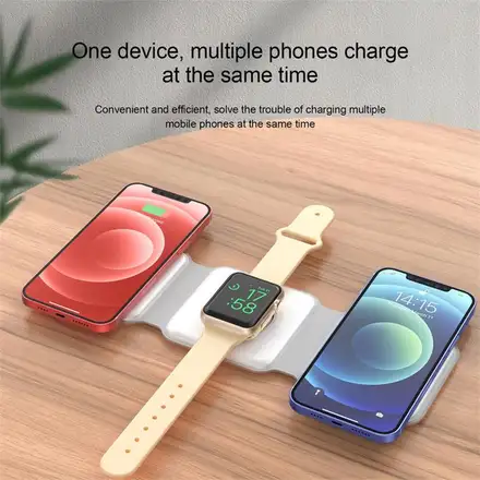 Sdesign 3 in 1 Folding Wireless Charger - Black