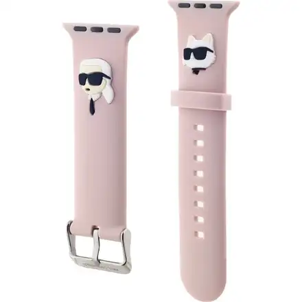 Karl Lagerfeld Karl and Choupette Head NFT Remienok pre Apple Watch 38/40/41 ružový
