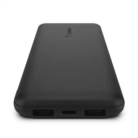 Belkin Boost Charge 3-Port Powerbank 10K + USB-A to USB-C kábel - Black