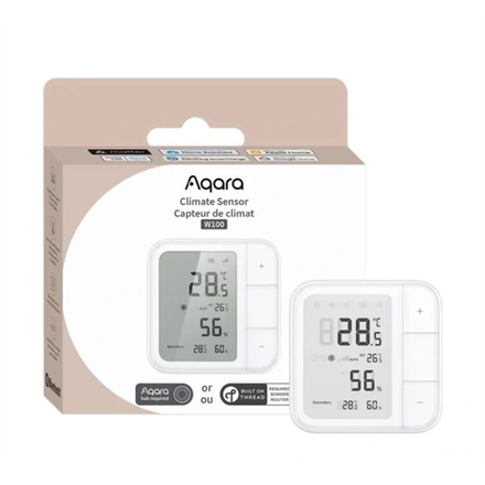 Aqara Smart Home Climate Sensor W100, Zigbee a Thread senzor teploty a vlhkosti