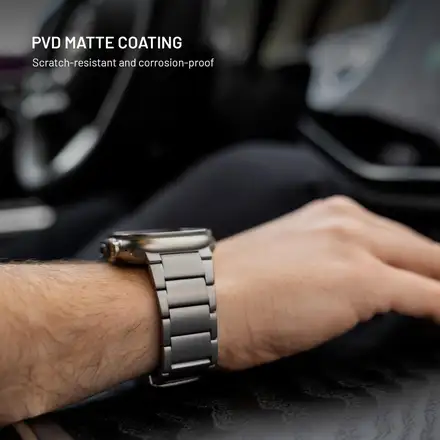 FIXED Titanium Strap pre Apple Watch 44/45/46/49mm, prirodný titán