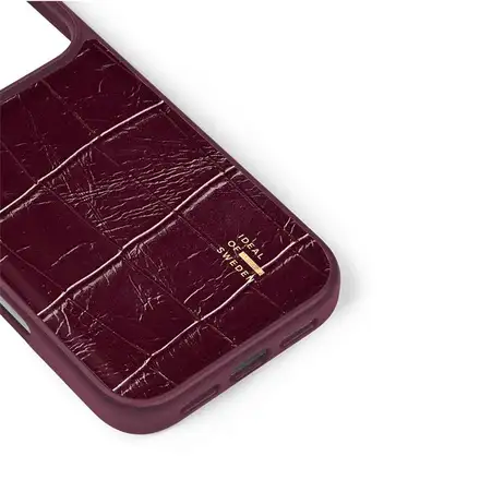 iDeal Fashion Vegan Leather Case MagSafe iPhone 17 Pro / 18 Pro Fine Wine Croco
