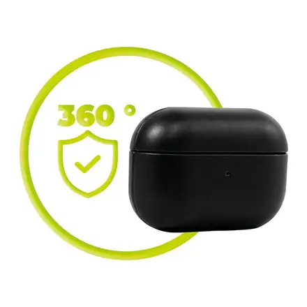 Mobile Origin puzdro Leather case pre Airpods Pro 2 - Black