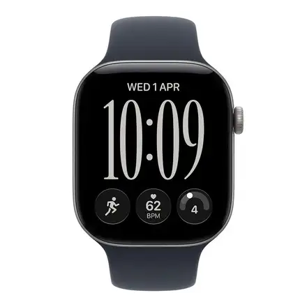 Apple Watch Series 12 GPS 46mm Space Grey Aluminium Case with Navy Blue Sport Band - M/L