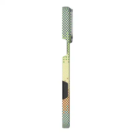 Comma kryt Woven Kevlar Magnetic Shockproof Case pre iPhone 17 Pro Max - Green Orange Light