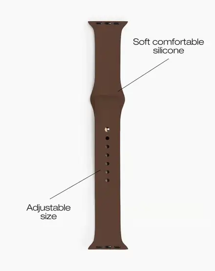 iDeal Silicone Watch Band 38/40/41/42 S-M Mocha Mousse