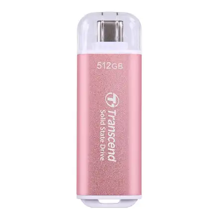 Transcend SSD 512GB ESD300 USB 3.2 Gen 2x1 - Pink