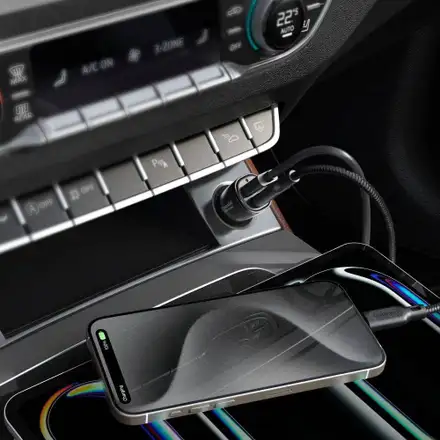 Spigen USB-C Car Charger ArcStation Essential Dual Port 48W - Black
