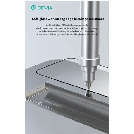 Devia ochranné sklo Van Series Anti-Static pre iPhone 16 Pro Max - Black Frame