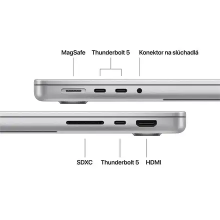 MacBook Pro 14" Apple M5 Pro 15C CPU 16C GPU 24GB 2TB Strieborný SK