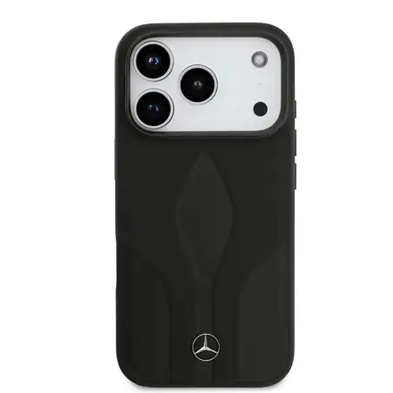 Mercedes Leather The Move MagSafe Zadný Kryt pre iPhone 17 Pro čierny