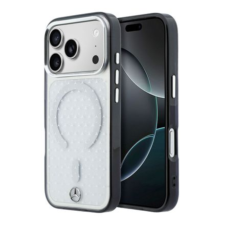 Mercedes PC/TPU Star Pattern MagSafe iPhone 18 Pro Max čierny