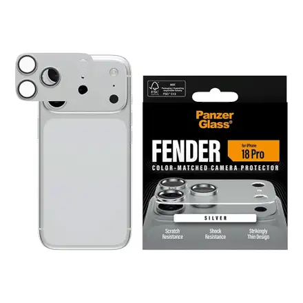 PanzerGlass Fender Camera Protection pre iPhone 18 Pro - Silver