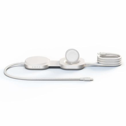 ZENS Pro 3 USB C - C cable 1,5 m 240W Qi2 charger+ Watch White *Rozbalený*