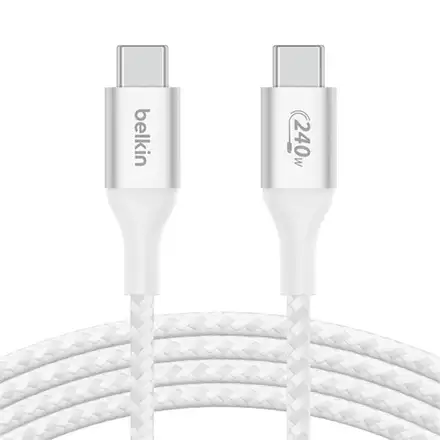 Belkin kábel Boost Charge Double-Braided USB-C to USB-C 2m 240W - White