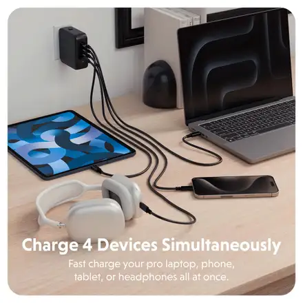 Hyper HyperJuice 100W USB-C GaN Travel Charger - Black