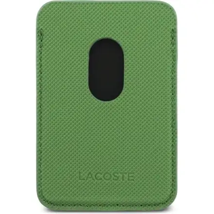 Lacoste Iconic Petit Pique MagSafe kryt + peňaženka iPhone 17 Pro Max zelený