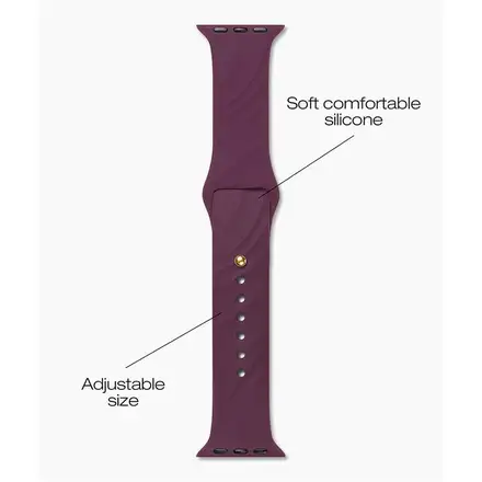 iDeal Soft Swirl Silicone Watch Band 38/40/41/42 S-M Velvet Plum
