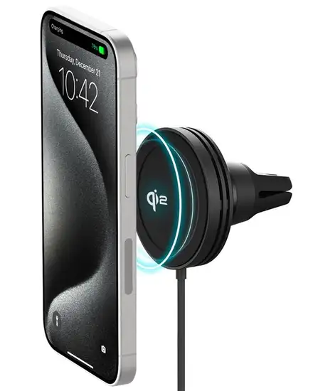 iOttie Velox Mini Qi2 Wireless Air Vent Mount - Black