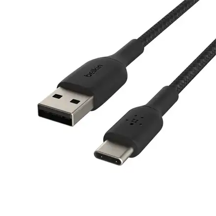 Belkin kábel Boost Charge Braided USB-A to USB-C 15cm - Black