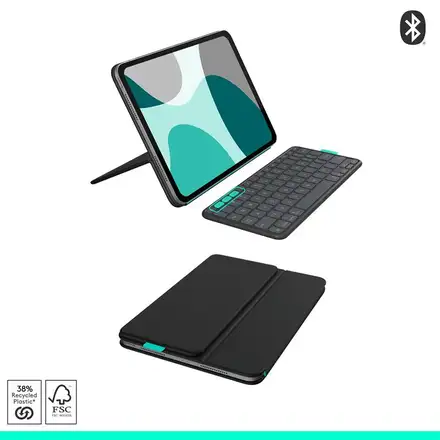 Logitech FLIP FOLIO pre iPad Pro 11"(M4), iPad Air 11"(M2+M3), iPad Air (5.gen.), US, grafitová
