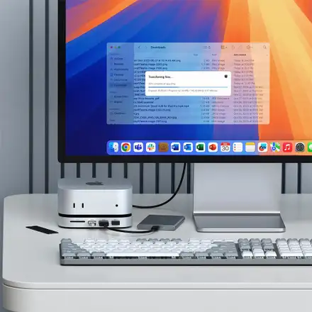Satechi Stand & Hub with SSD enclosure pre Mac Mini M4/M6/M5 Pro - Silver