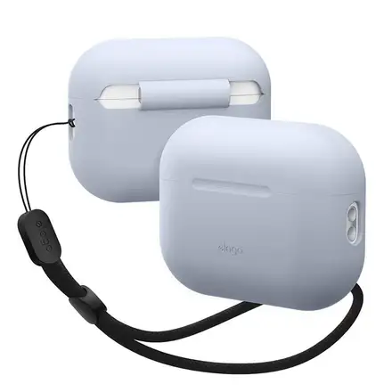 Elago Airpods Pro 2 Silicone Case with Nylon Lanyard - Light Blue