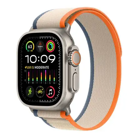 Apple Watch 49mm Orange/Beige Trail Loop - S/M