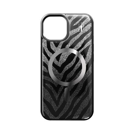 iDeal Fashion Clear Case MagSafe iPhone 13/14/15/16e/17e Zebra Mystique