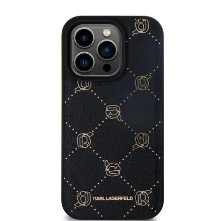 Karl Lagerfeld PU Karl Heads Pattern Magsafe kryt iPhone 15 Pro Max čierny