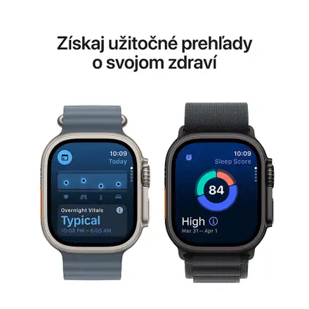 Apple Watch Ultra 3 GPS + Cellular 49mm Čierny titán s čiernym titánovým milánskym ťahom - M