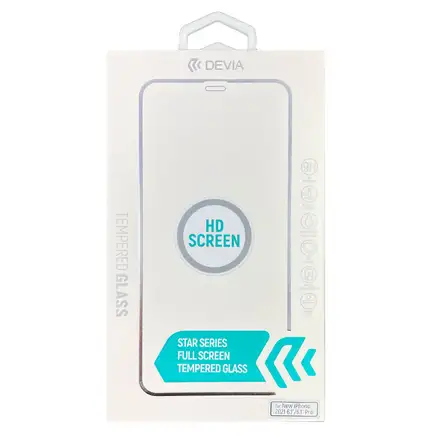 Devia ochranné sklo Star Series Full Screen pre iPhone 16e/13/13 Pro - Black Frame